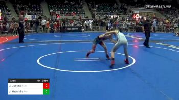 73 lbs Consolation - Jesse James Justice, Rare Breed Academy vs James Hemmila, Arlington Cardinals