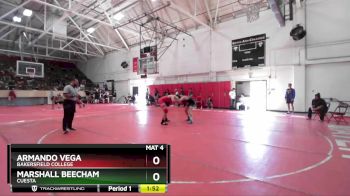 165 lbs Quarterfinal - Armando Vega, Bakersfield College vs Marshall Beecham, Cuesta