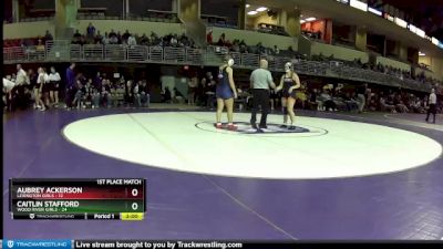 140 lbs Finals (2 Team) - Aubrey Ackerson, Lexington Girls vs Caitlin Stafford, Wood River Girls