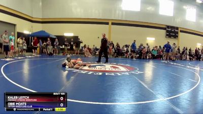 56 lbs Quarterfinal - Kaleb Leitch, Midwest Xtreme Wrestling vs Obie Moats, Tipton Wrestling Club