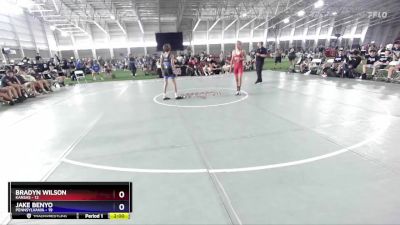 100 lbs Placement Matches (8 Team) - Bradyn Wilson, Kansas vs Jake Benyo, Pennsylvania