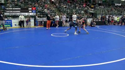 110 lbs 3rd Place Match - Oliver Sonberg, Caveman Wrestling vs Layton Alvarez, Moen Wrestling Academy