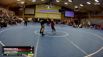 157 lbs Jayden Luttrell, Embry-Riddle (Ariz.) vs Francisco Ayala, Western Wyoming College