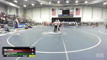 145 lbs Round 1 (3 Team) - Deakon Bailey, Tioga Sr HS vs Ben Yorke, Cobleskill-Richmondville HS