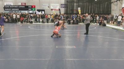 155 lbs Cons. Rd Of 32 - Karley Greiner, DC Elite vs Sara Martinez Lopera, Beat The Streets Chicago