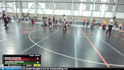 48-49 lbs Round 3 - Ethan Stauffer, Team Real Life Wrestling vs Aryanna Erickson, Basement Boys WC