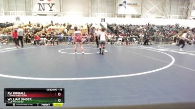75 lbs Cons. Semi - William Singer, Club Not Listed vs Avi Kimball, Colonie Wrestling