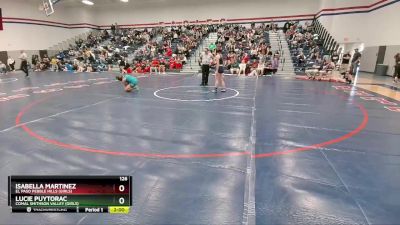 126 lbs Cons. Round 3 - Isabella Martinez, El Paso Pebble HIlls (Girls) vs Lucie Puytorac, Comal Smithson Valley (Girls)