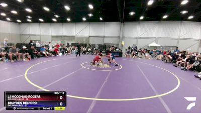 132 lbs Placement Matches (8 Team) - JJ McComas-Rogers, Oklahoma Blue vs Brayden Belford, Oklahoma Red