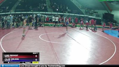 86 lbs Round 2 (8 Team) - Luke Provost, Oregon vs Caleb Weldon, Montana