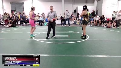 119 lbs Round 3 (6 Team) - Josie Perez, So Cal Hammers vs Natalie Wescott, Misfits Strength