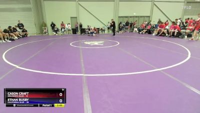 106 lbs Placement Matches (8 Team) - Cason Craft, Oklahoma Blue vs Ethan Busby, California Blue