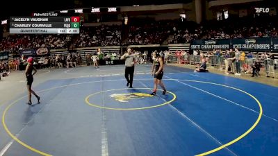 G 114 lbs Quarterfinal - Charley Courville, Plaquemine Girls vs Jacelyn Vaughan, Lafayette Girls