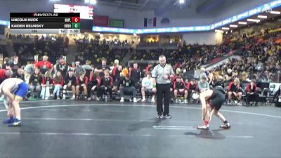 106 lbs Quarterfinal - Lincoln Huck, Nashua-Plainfield vs Kaiden Belinsky, Don Bosco