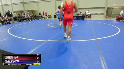 215 lbs Semis & 3rd Wb (16 Team) - Mustafa Hadi, Virginia Blue vs Riley Graham, Louisiana Blue