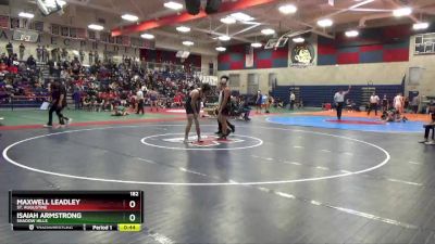 182 lbs Cons. Round 2 - Isaiah Armstrong, Shadow Hills vs Maxwell Leadley, St. Augustine