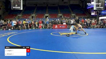 88 lbs Cons 16 #2 - Jesse Loges, Nebraska vs Jakob Brown, Virginia