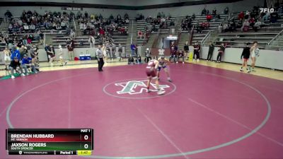 132 lbs Semifinal - Jaxson Rogers, South Spencer vs Brendan Hubbard, Mt. Vernon