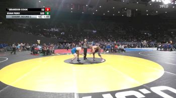 6A Boys 215 lbs Champ. Round 2 - Brandon Cook, Forest Grove Boys vs Evan Fero, Barlow Boys