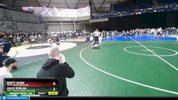 45 lbs Cons. Round 3 - Miles Roblan, Port Angeles Wrestling Club vs Rhett Shaw, Yelm Junior Wrestling