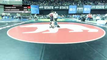 Boys 1B/2B 144 Champ. Round 2 - Ayden Greenough, Columbia (Burbank) vs Porter Wood, Almira Coulee Hartline