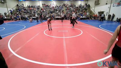 70 lbs Quarterfinal - Bryer Allen, Barnsdall Youth Wrestling vs Derreck Flud, Hilldale Youth Wrestling Club