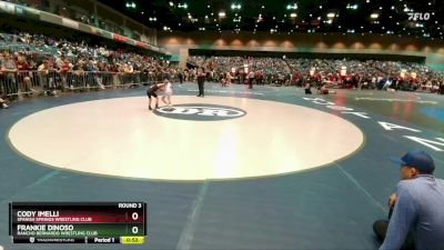 51-55 lbs Round 3 - Frankie Dinoso, Rancho Bernardo Wrestling Club vs Cody Imelli, Spanish Springs Wrestling Club