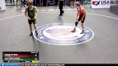 160 lbs Cons. Round 2 - Matthew Fazeli, Royal High School Wrestling vs Jakob Peters, California