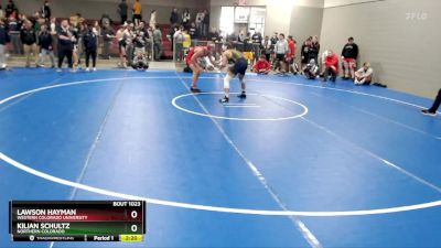 165 lbs Champ. Round 1 - Lawson Hayman, Western Colorado University vs Kilian Schultz, Northern Colorado