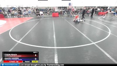 144 lbs Quarterfinal - Tyson Peach, Askren Wrestling Academy vs Mason Hansen, Team Nazar Training Center