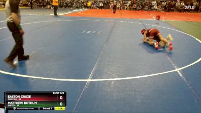 90 lbs Cons. Round 1 - Matthew Bothun, UNITED vs Easton Cruze, Willmar