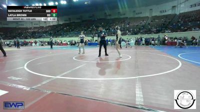 120 lbs Round Of 32 - Nataleigh Tuttle, Sand Springs Jr High vs Layla Brown, Viking Wrestling Club