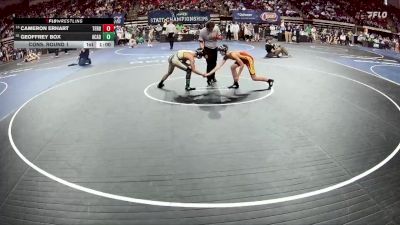 D 1 120 lbs Cons. Round 1 - Cameron Erhart, Terrebonne vs Geoffrey Box, Acadiana