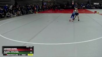 60 lbs Champ. Round 1 - Jackson Hunke, WDC (Wadena/Deer Creek) vs Russell Schlagel, HLWW