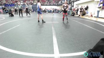 85 lbs Round Of 16 - Jaidyn Wilson, Mustang Bronco Wrestling Club vs Kardyn Prasch, Harrah Little League Wrestling