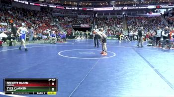 2A-126 lbs Champ. Round 1 - Tyce Clarken, Humboldt vs Beckett Hagen, Carroll