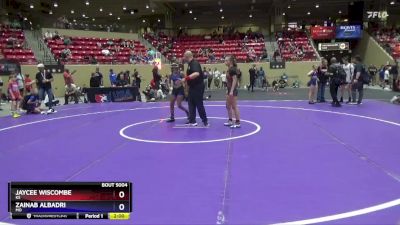 102 lbs Round 1 - Jaycee Wiscombe, KS vs Zainab Albadri, MO