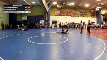 157 lbs Cons. Round 4 - David Manriquez, Elsinore vs Chris Mattar, University