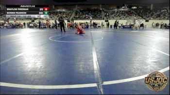 132 lbs Consi Of 4 - Braylon Freeman, Bristow Elementary Wrestling Club vs Bowen Pearson, Scrap Yard Training