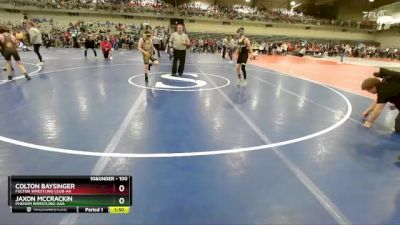 100 lbs Champ. Round 1 - Jaxon McCrackin, Phenom Wrestling-AAA vs Colton Baysinger, Fulton Wrestling Club-AA