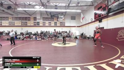 184 lbs Cons. Round 1 - Chris Villarreal, Fresno City vs Miguel Mirola, Lassen College