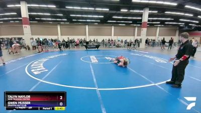 144 lbs Cons. Round 3 - Talyn Naylor, WAR Training Center vs Gwen Musser, Spartan Mat Club