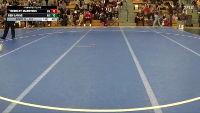 110 lbs Champ. Round 1 - Berkley Maertens, Bold vs Ben Lange, Rushford-Peterson