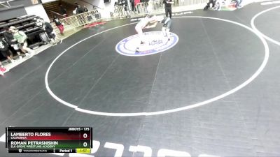 175 lbs Champ. Round 2 - Roman Petrashishin, Elk Grove Wrestling Academy vs Lamberto Flores, California