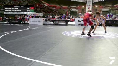Champ. Round 2 - August Bentley, Live Oak Wrestling Club SC vs Chance Hernandez, South Bakersfield High School Wrestling