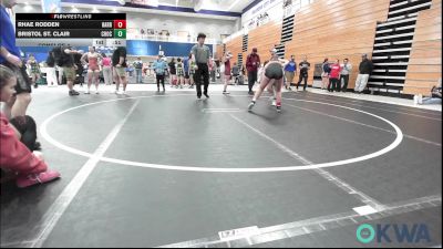 115 lbs Consi Of 4 - Rhae Rodden, Harrah vs Bristol St. Clair, Choctaw Ironman Youth Wrestling