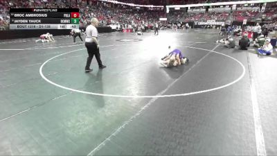 D1-138 lbs Cons. Semi - Jayden Yauck, Oconomowoc vs Broc Ambrosius, Pulaski