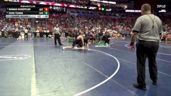 1A-285 lbs Champ. Round 1 - Josh Young, Central Springs vs Roman Scheffler, AHSTW