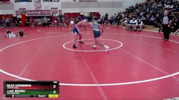 160 lbs Quarterfinal - Luke Bieniek, Holdingford vs Rilee Heidebrink, Adrian Area