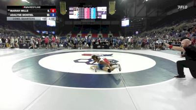 110 lbs Cons. Quarters - Mariah Mills, FL vs Adalyne Montiel, WA